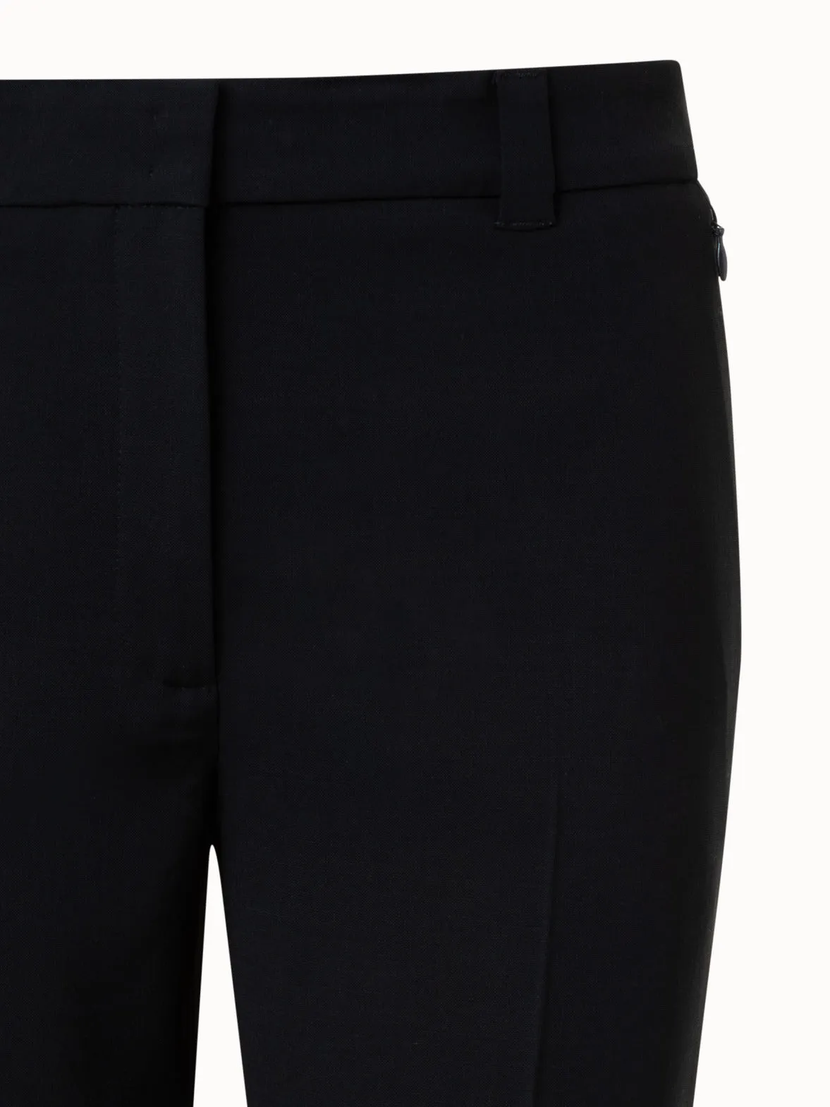 Wool Double-Face Cropped Pants