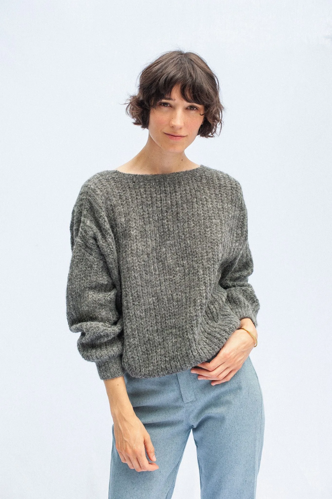 wrap cardigan - vega - dark grey